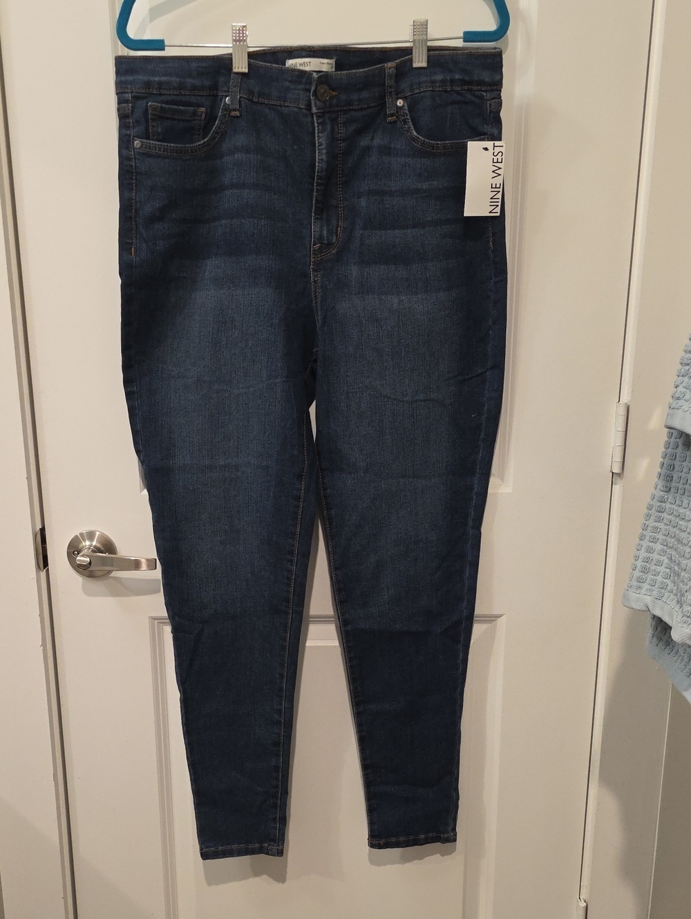 NWT Nine West High Rise Skinny Jeans Size 16 Dark Wash
